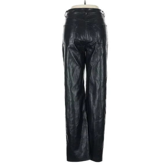 NWT Aritzia Wilfred The Melina Vegan Leather Pants in Black Sz 8, 34" inseam - Picture 3 of 9